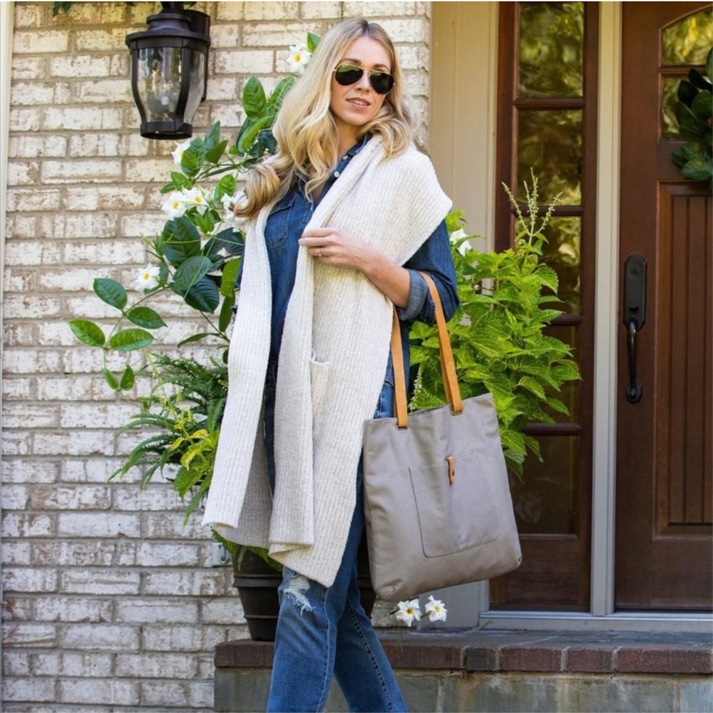 Softies Marshmallow Hooded Wrap Scarf in Oatmeal